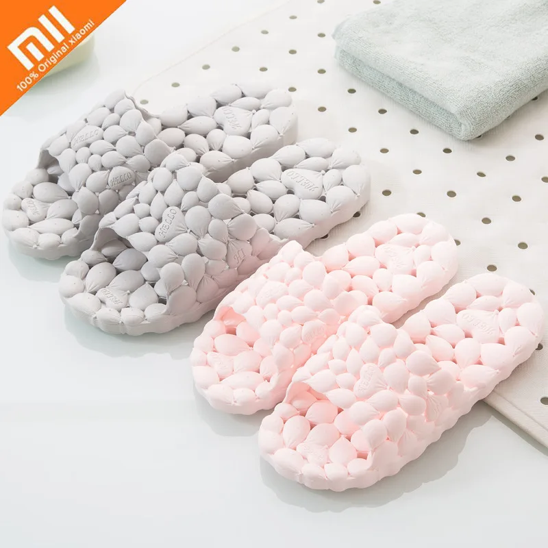 

Домашние тапочки Xiaomi, женские, мужские, мягкие, дышащие, летние, Нескользящие, из ПВХ