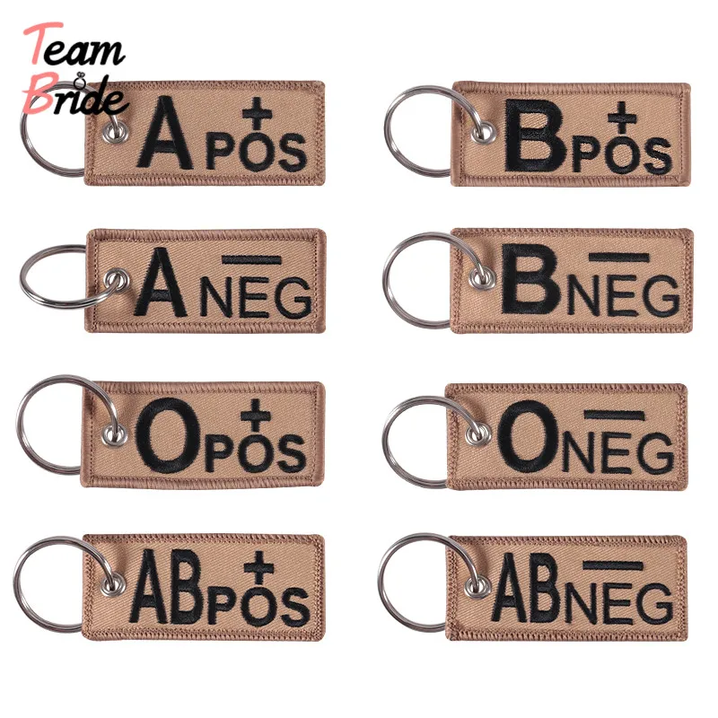 

3D Blood Type Keychains Chapter A+B+AB+O+ Front POS Blood Type Group Tactical Military Emergency Keychain