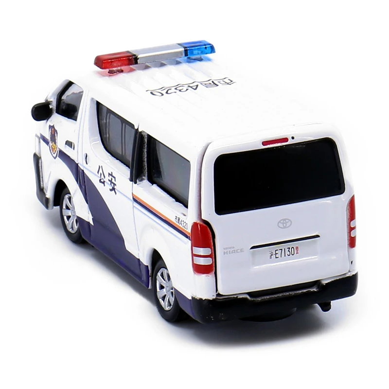Крошечный 1:64 Toyota Hiace черный/Китайская полиция LHD литая модель автомобиля | Игрушки