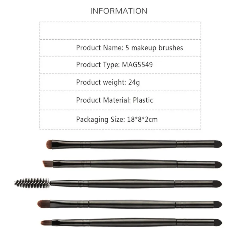 5 шт. косметика мягкие тени для век кисти держатель набор нейлоновые волосы