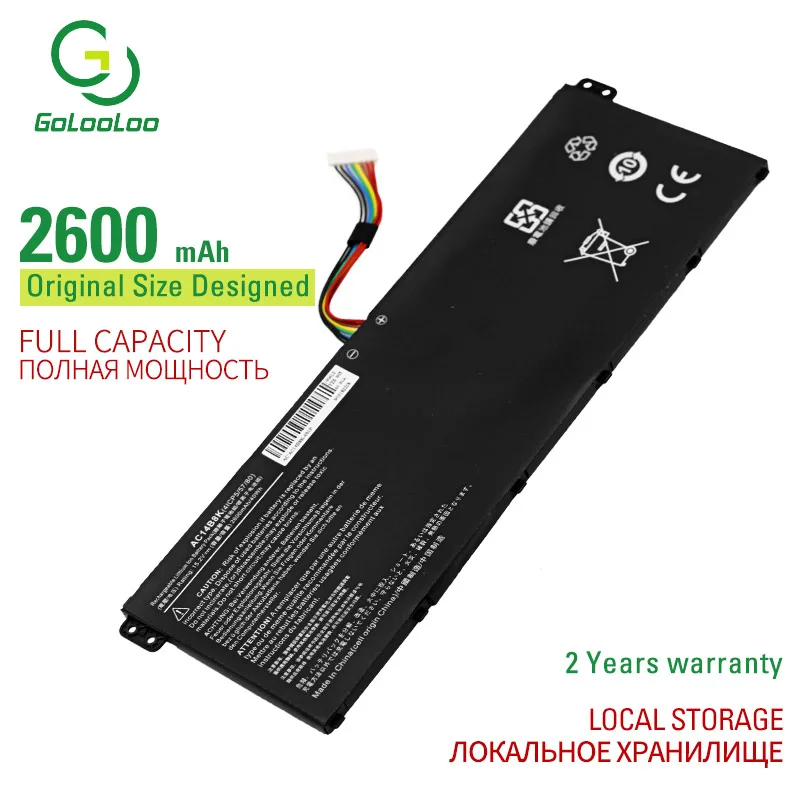 

Golooloo 15.2v 2600mAh laptop battery for Para ACER Aspire ES1-531-C7KL ES1-711 AC14B8K R3-131T R7-371T V3-111/111P/112P/371/