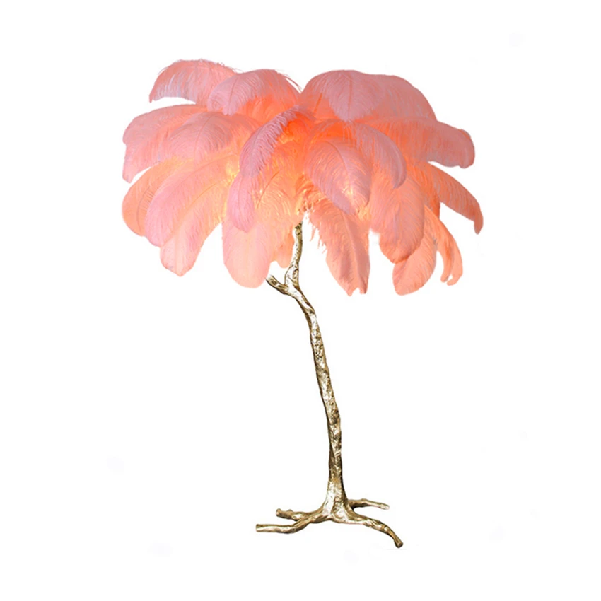 Современный светодиодный страусиное перо напольный светильник s спальня