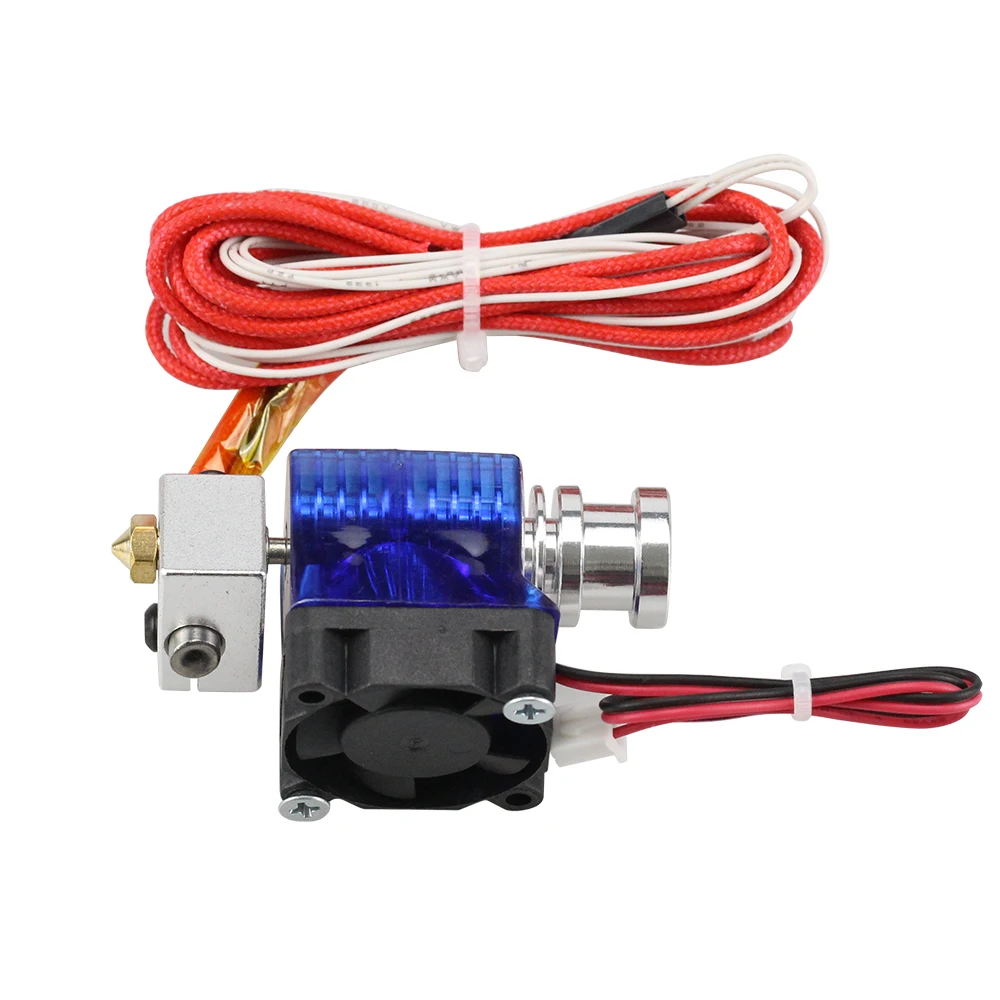 Short Distance V6 экструдер j-головка Hotend с вентилятором PTFE трубка 0,4 мм удаленные части для 1,75 мм 3 мм нити 3d принтер Часть термисторы 12 В 40 Вт - Цвет: Short Distance