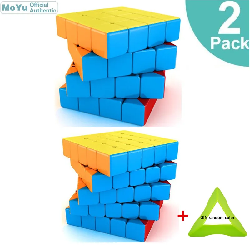 2 шт Moyu Meilong набор магических кубиков 4x4x4 5x5x5 Stickerless скоростные Кубики-головоломки |