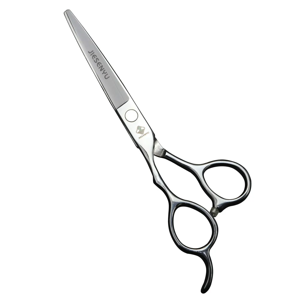 Серебристые 6 дюймовые левые Парикмахерские ножницы 440C парикмахерские