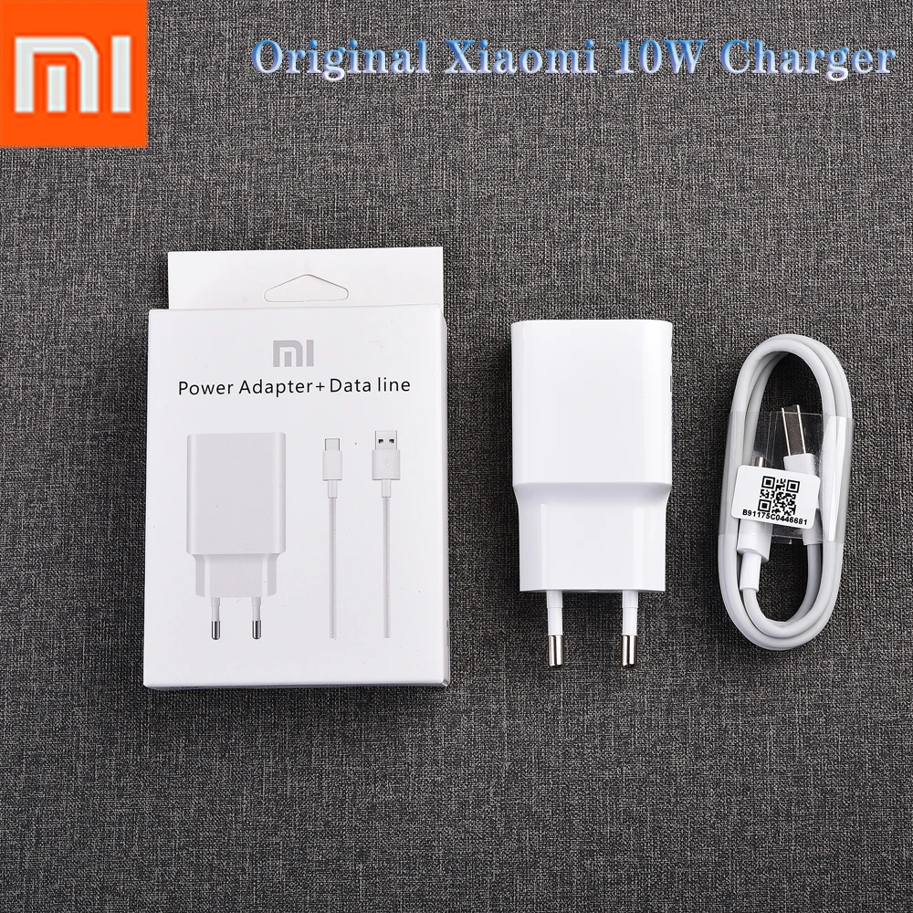 Оригинальное зарядное устройство Xiaomi 10 Вт с европейской вилкой адаптер питания