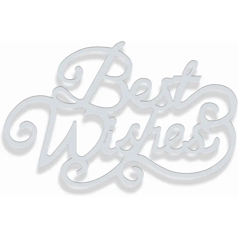 2020 новые английские слова с наилучшими пожеланиями металлический Трафаретный