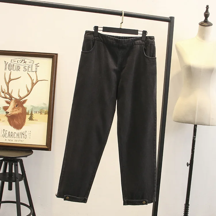 Джинсы женские с завышенной талией модные брюки-султанки из денима в стиле