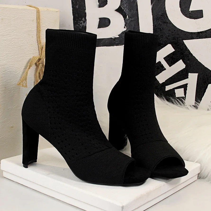 Европейские и американские модные простые короткие женские сапоги-трубы