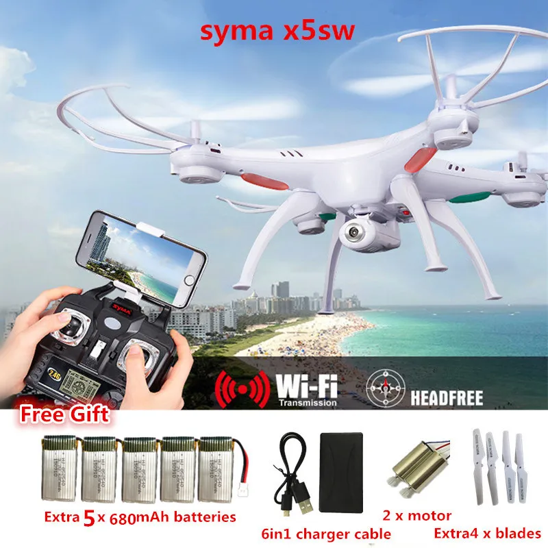 

SYMA X5SW RC Drone with WIFI FPV Camera Quadcopter Quadrocopter with Camera HD Camera Dron 4CH RC Helicopter VS SYMA X5C H31