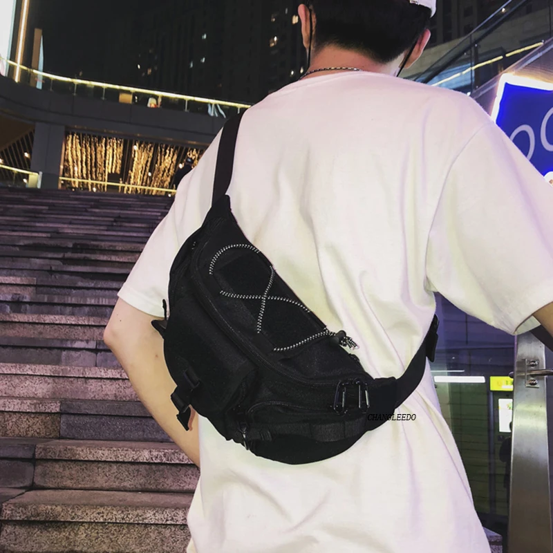 Fashion Brand 2020 New ins chest bag Super Fire Fluorescent Band man Waist Bag Multi-functional Canvas Single Shoulder |