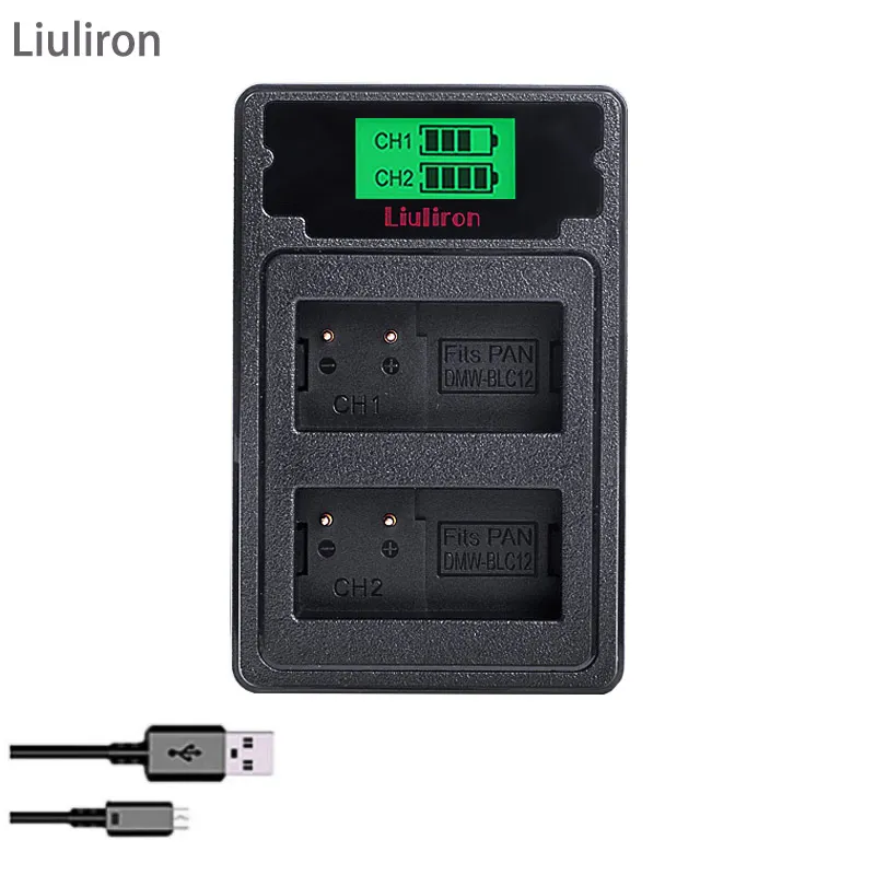 charger only DMW-BLC12 DMW-BLC12E ДМВ BLC12 Li-Ion Батарея+ USB Dual Зарядное устройство для цифрового фотоаппарата Panasonic FZ1000 FZ200 FZ300 G5 G6 G7 GH2 BLC12 Батарея - Цвет: charger only