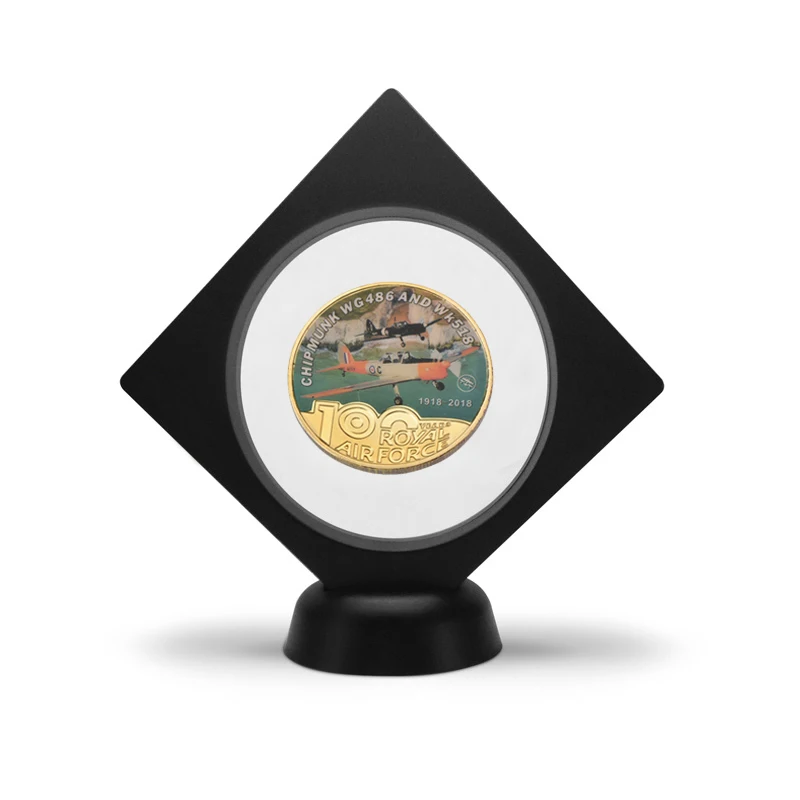 coin with stand 4 WR Королевские ВВС 100-летие золотые металлические монеты оригинальная копия монеты коллекционные вещи евро копия монеты подарки на день рождения сувенир - Цвет: coin with stand 4