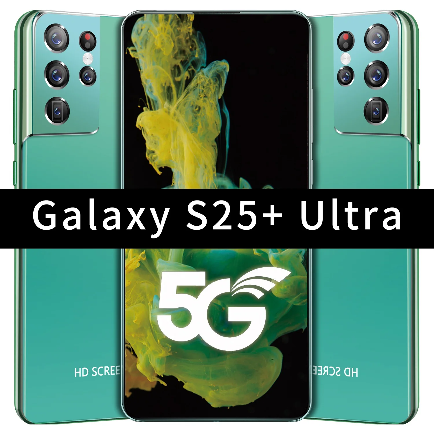 

2021 Hot Sell S25+ Ultra 7.3inch Smartphone Full Screen 6800mAh 12+512GB Face ID Fingerprint ID Dual SIM 5G Network Mobilephone