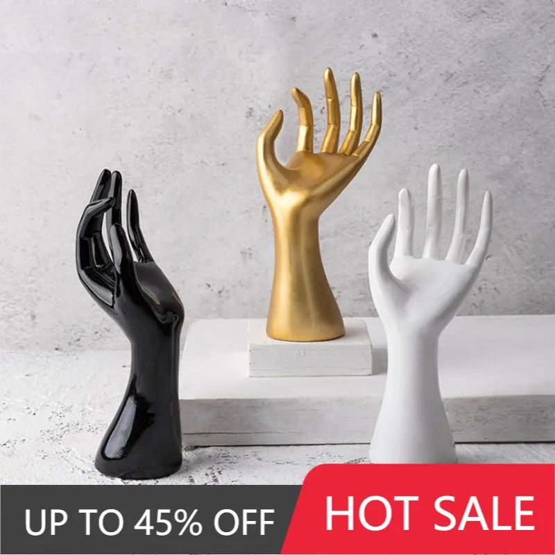 

2020 New Mannequin Resin Hand 3Colors Gfit Jewelry Display Stand Bracelet, Necklace, Earring, Ring Storage Rack