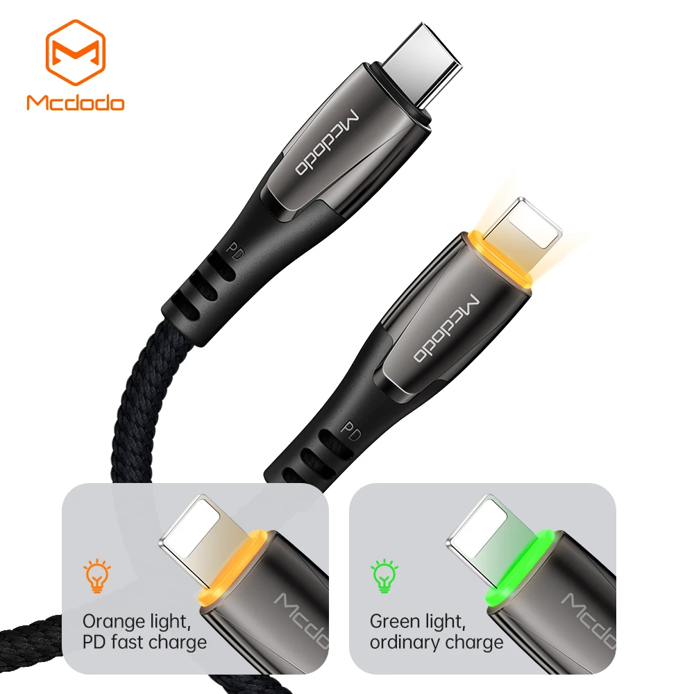 Mcdodo 2021 Новый 36 Вт PD Быстрый зарядный кабель Тип C к Lightning для iPhone 12ProMax 11 Pro max Xr Xs Max 8