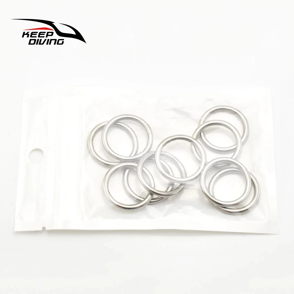 

KEEP DIVING 10 PCS 20MM 316 Stainless Steel Welded Durable Round O Rings BCD Accessories Diving Equipment