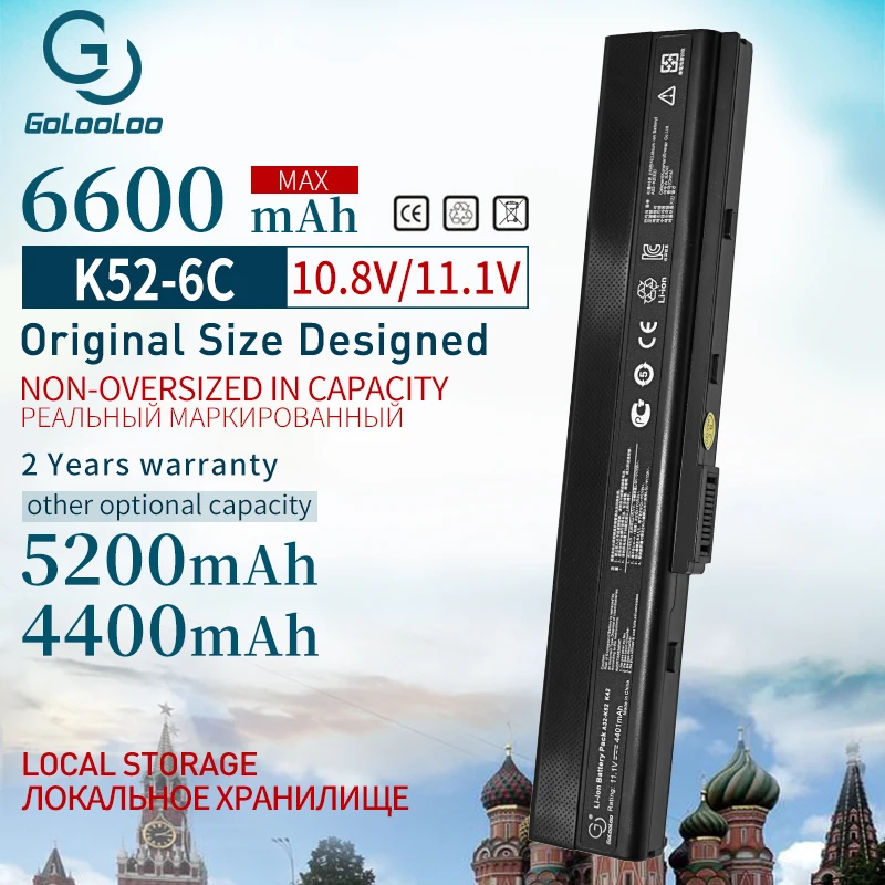 6600 мАч Новый аккумулятор для ноутбука ASUS A32 K52 A31 k52 A52 A52J X52F X52JB X52JC X52JE X52JG X52JK X52JR X52Jt