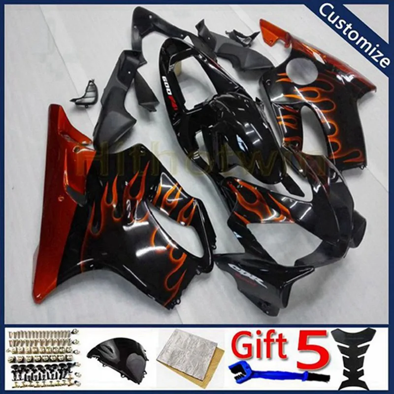 Обтекатель мотоцикла для CBR600F4i 2001 2002 2003 красный белый 01 02 03 CBR600 F4i ABS Пластиковые