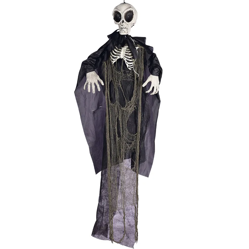 

Halloween Decoration Big Skull Hanging Ghost Horror Haunted House Secret Room Bar Scene Party Decoration Sound Control Props