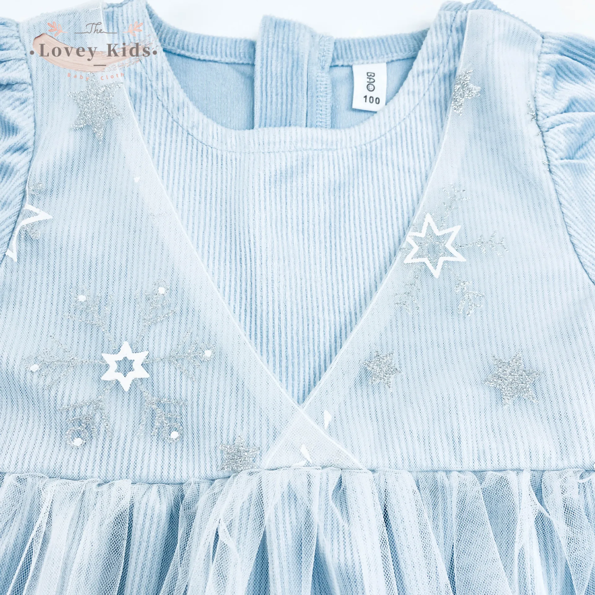 Осень 2020 платья для маленьких девочек 2 шт. с накидкой милая сетчатая пачка синее