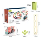 Электрический поезд-домино, игрушка, звукосветильник, автоматическая кладка, кирпич-макарон, цветные блоки, настольная игра, Обучающие Детские игрушки