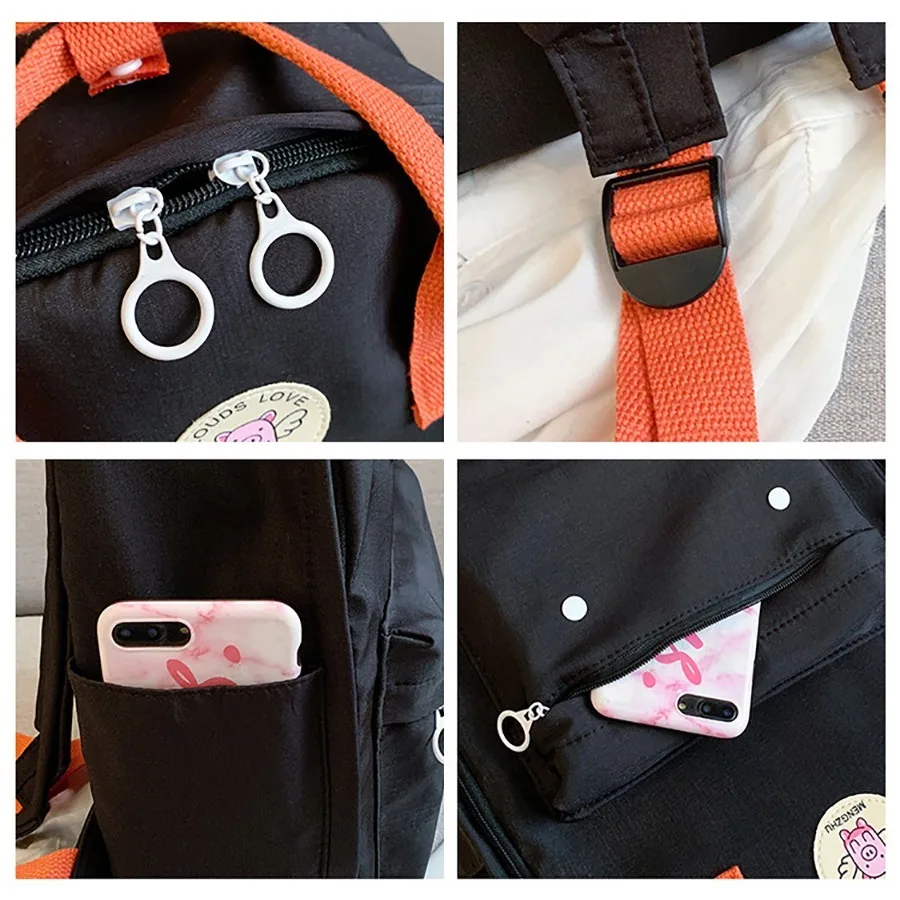Harajuku мультфильм печати рюкзаки для женщин школьные девочек высокой емкости