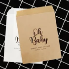 Персонализированные бумажные пакеты с именем и датой, подарочные пакеты Oh Baby на 1-й день рождения, конфеты, буфет, мешок для печенья DZ006