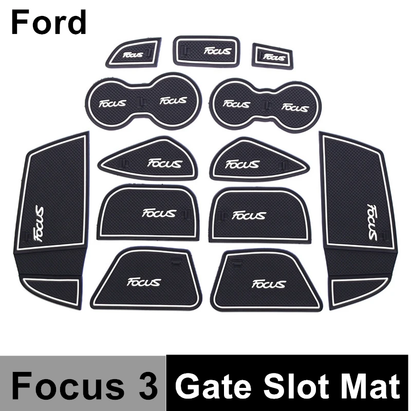 Для Ford Focus 3 MK3 2011 2012 2013 2014 анти скольжения затворный слот резиновый коврик