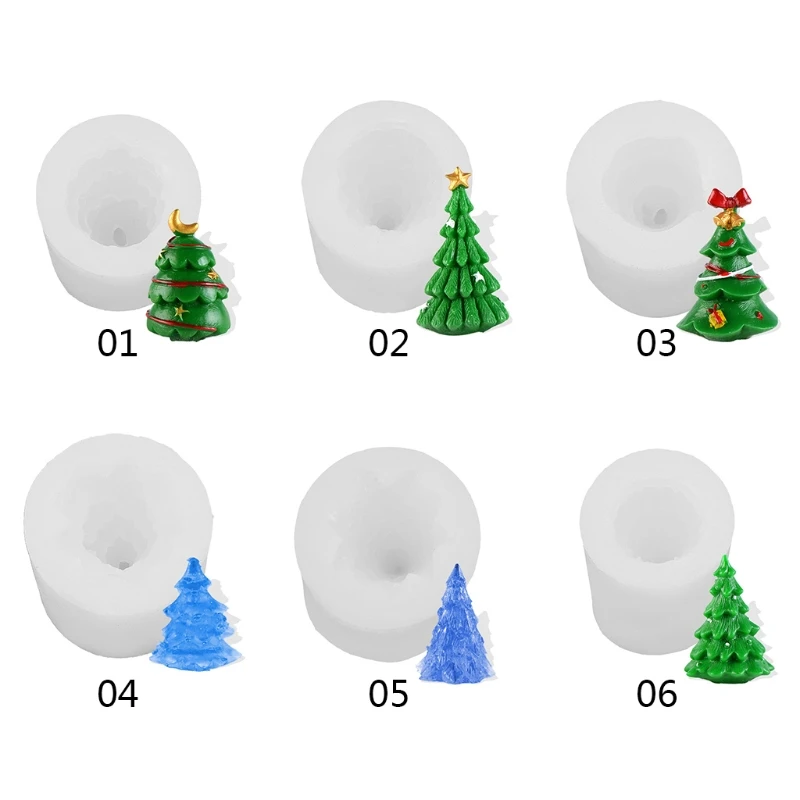 Новая и высококачественная 3D форма в виде рождественской елки для свечей