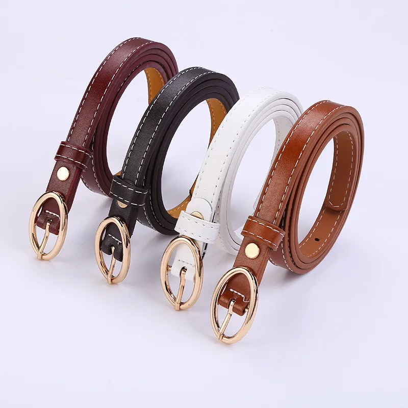 

ELEGZO Leather Belt For Women High Quality Fashion Jeans Belt Female Pin Buckle Leather Cowskin Belt