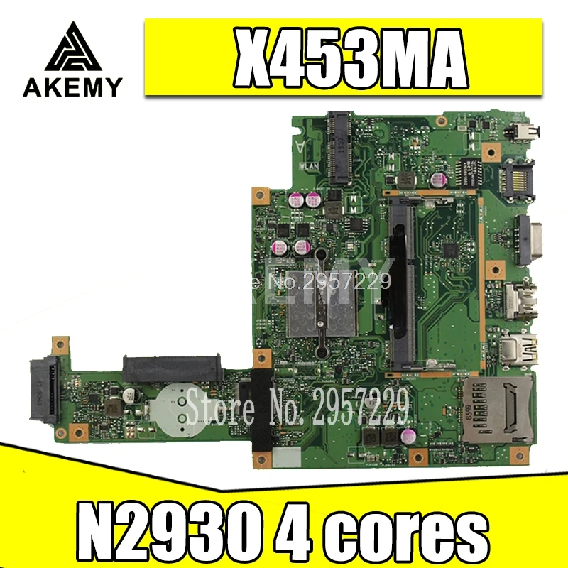 

X453MA Motherboard Original X453MA 2930 X453M X403M F453M Laptop motherboard For Asus Mainboard 100% Tested Well
