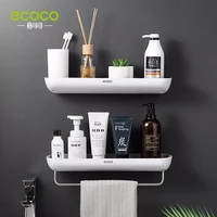 ecoco bathroom shelves with towel bar bathroom storage shelf bathroom organizer and storage wall shelf bathroom accessories