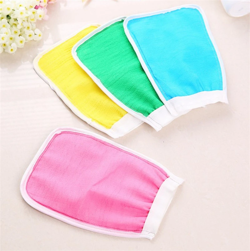 1 шт. отшелушивающая Двусторонняя перчатка для душа и спа|Банные щетки губки скребки| |