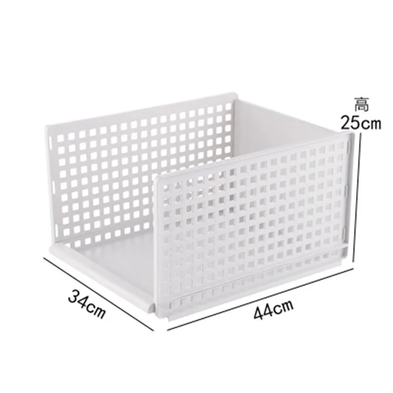 

Stackable Clothes Wardrobe Storage Basket Multifunctional Bedroom Creative Cloth Plastic Separator Drawer Holders Baskets Frame