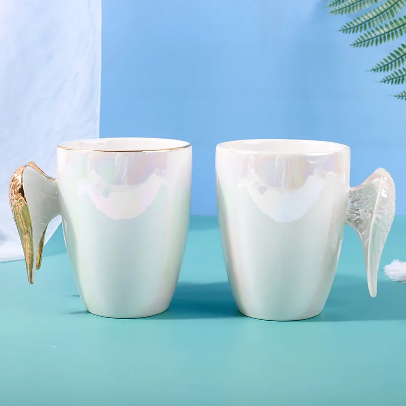 Angel Wings Coffee Mugs Ceramic Cups and Handpaint Mark Creative Drinkware | Дом и сад