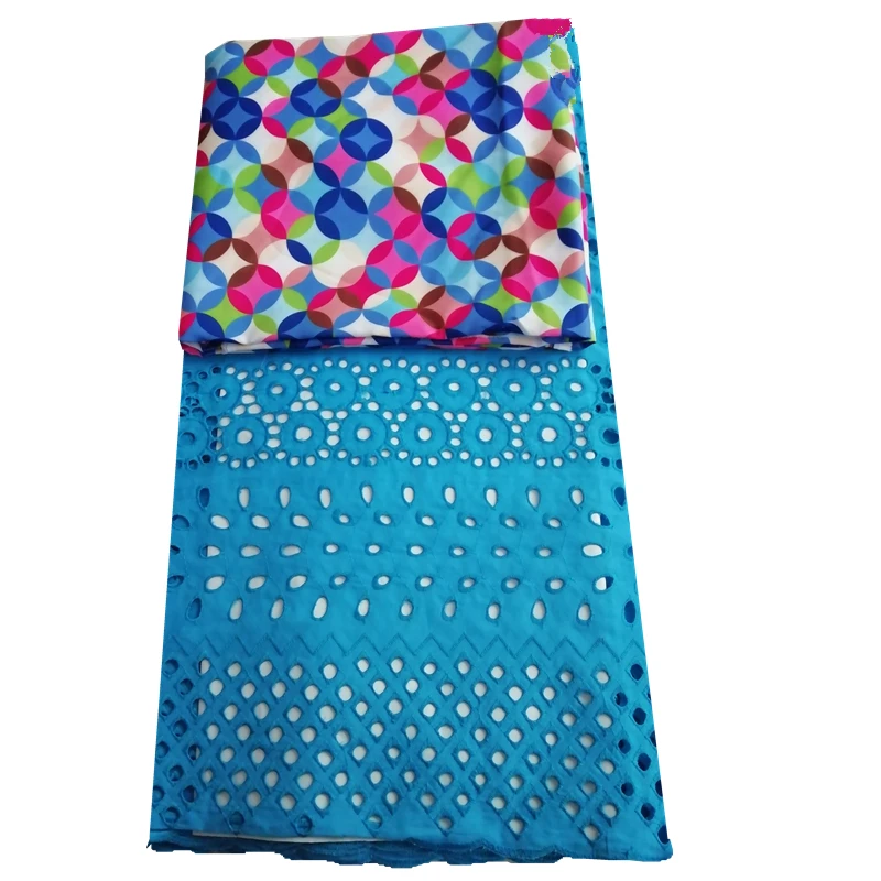Африканская кружевная ткань и шелковая ткань в тон хлопок швейцарская вуаль кружевная ткань с шелковыми наборы тканей 3+ 2,5 ярдов