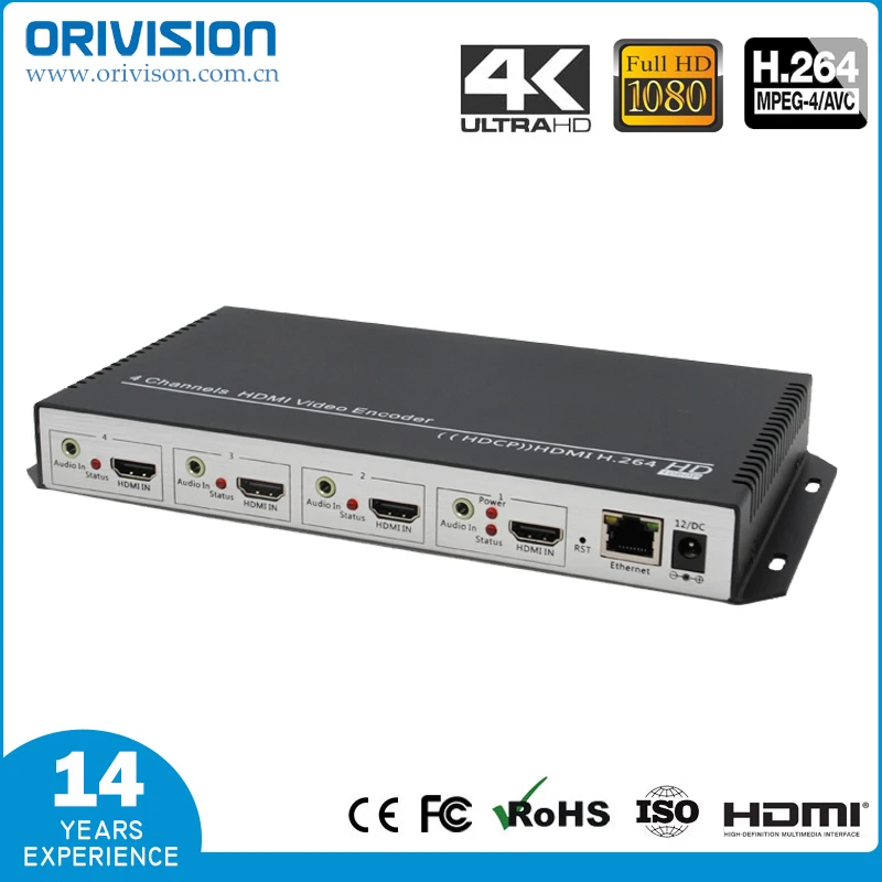 

ZY-EH404 H.264 4 channel HDMI Encoder support RTMP RTMPS RTSP ONVIF HTTP Live streaming Encoder
