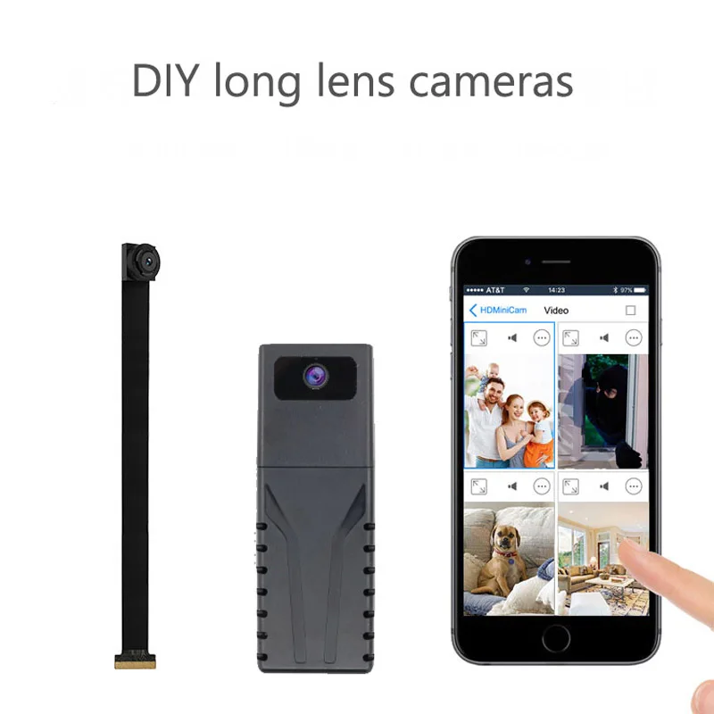 

HD 720P DIY Portable WiFi IP Mini Camera P2P Wireless Micro webcam Camcorder Video Recorder Support Remote View TF card