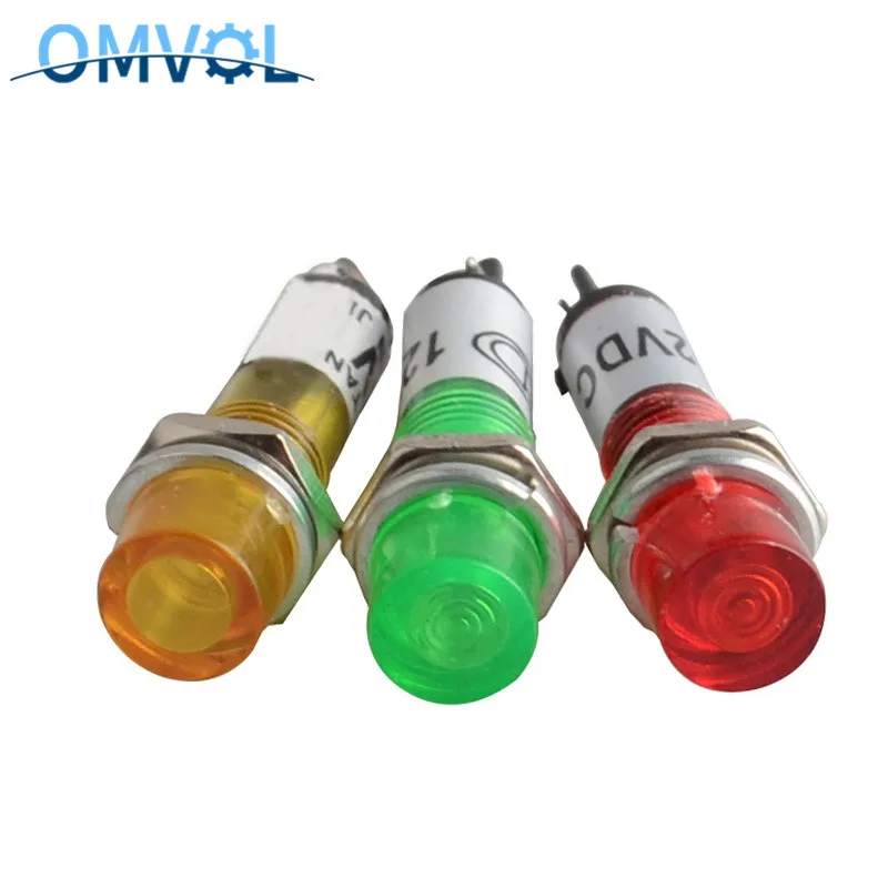 5 шт. 7 мм индикатор питания пилот светильник лампа Xd7-1 - Цвет: 12V mixed 7mm