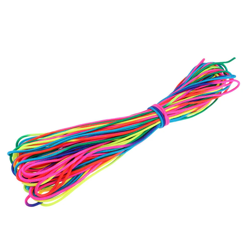 

100ft/31m Paracord 7 Strand Parachute Rope Rainbow Color 4mm Paracord for Camping Hiking