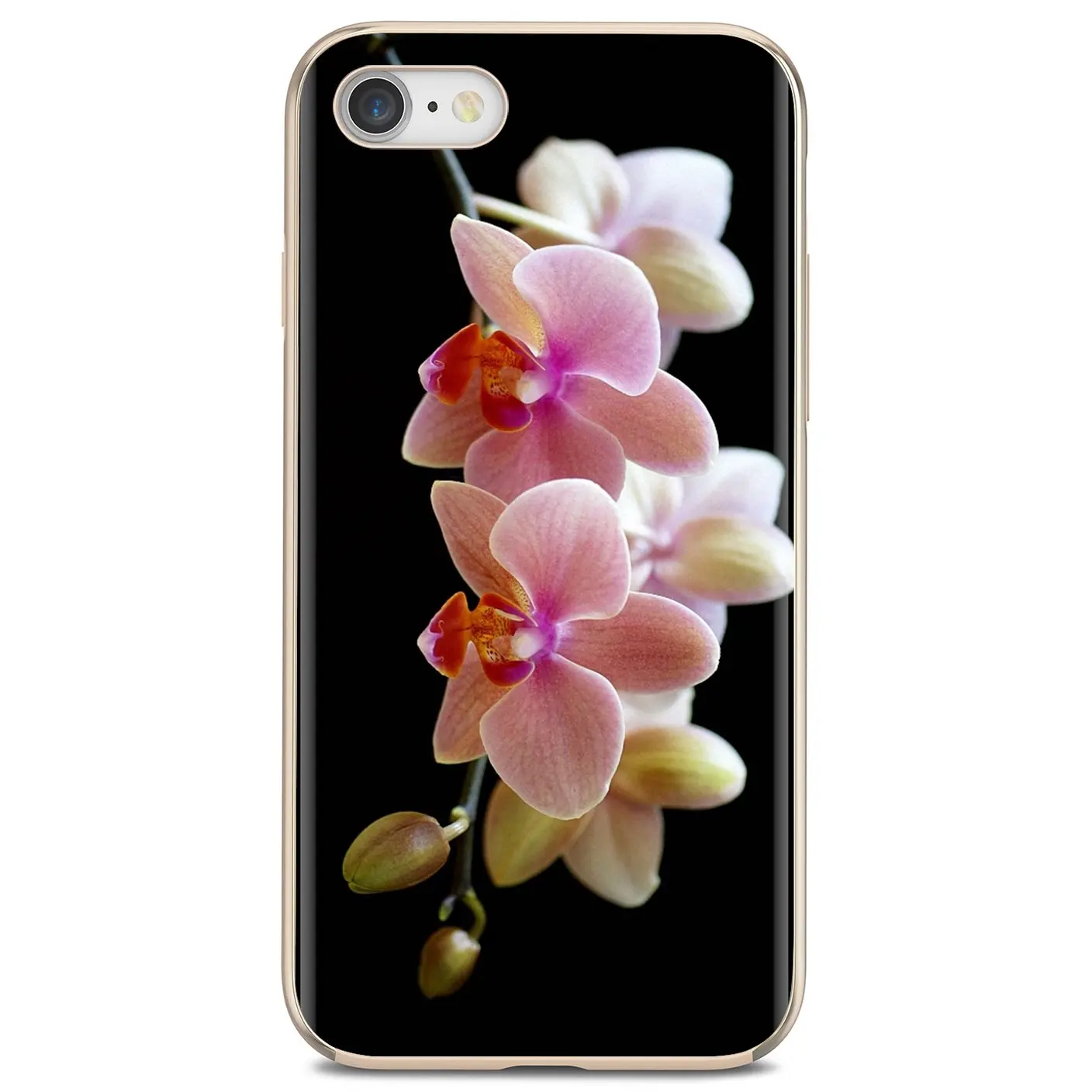 Чехол из мягкого силикона и ТПУ с изображением цветов орхидеи для iPhone 11 Pro 4 4S 5 5S SE