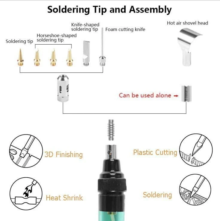 4 In 1 Portable Soldering Iron Kit Burner Blow Torch Gas Cordless Butane Tip Tool Welding Pen | Инструменты