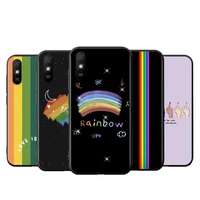 for xiaomi redmi k40 gaming k30i k30t k30s k30 ultra k20 10x pro 5g black phone case rainbow love is love happy silicone cover