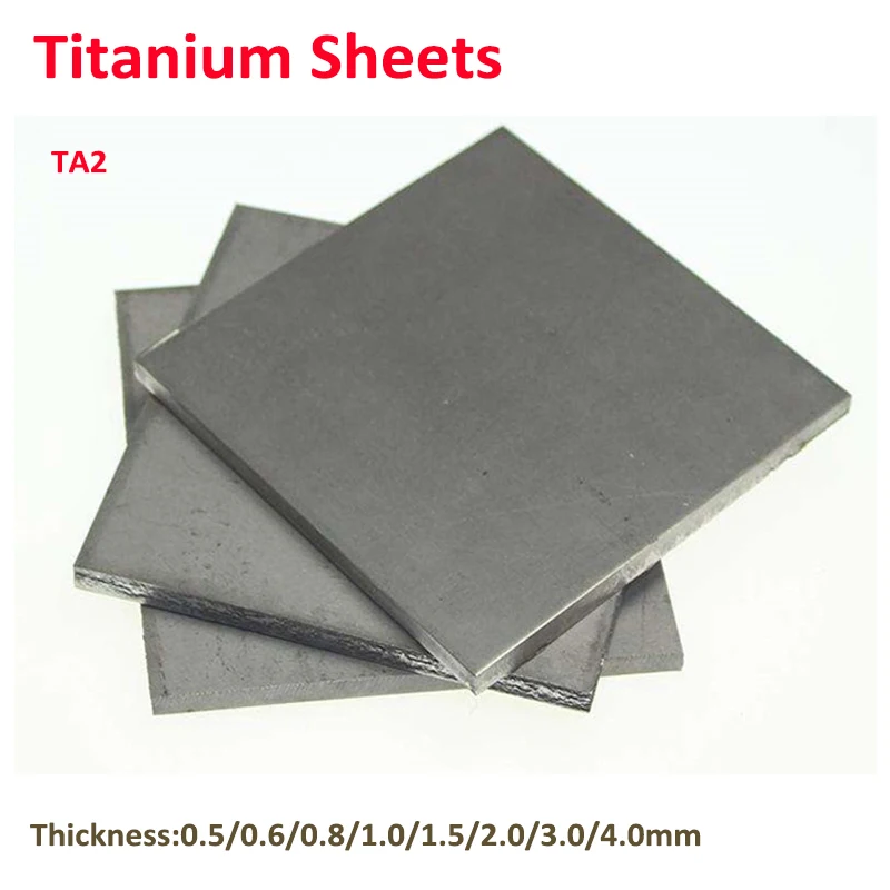 Lastre di titanio spessore piastra in lega Ti 0.5/0.6/0.8/1/1/100/100/150/4mm TA2 150/100*200 * *