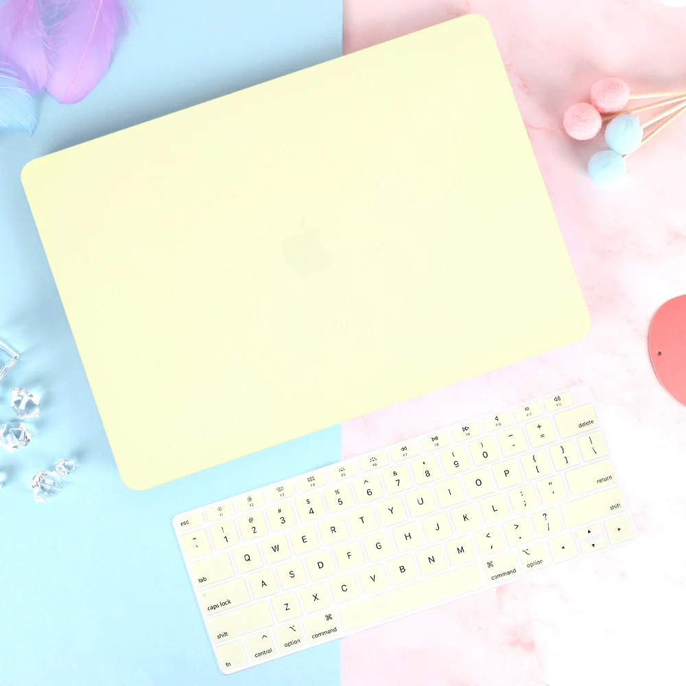 Cream yellow Крем серии с крышкой клавиатуры для Macbook Por 13 15 Touch Bar A1706 A1707 A2159 новейший Air 13 A1466 A1932 - Цвет: Cream yellow