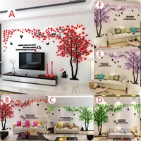 large size tree acrylic decorative 3d wall sticker diy art tv background wall poster home decor bedroom living room wallstickers