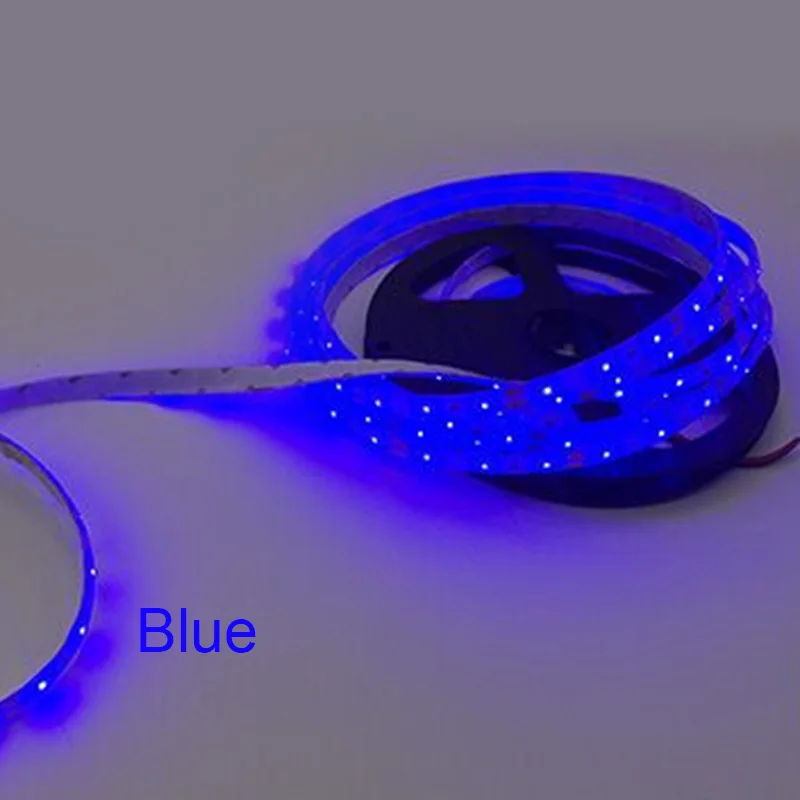 BLUE 5 м 300 Светодиодная лента, светильник, не водонепроницаемый, 12 В постоянного тока, лента ярче, SMD3528, холодный белый/теплый белый/голубой/красный/зеленый/синий - Испускаемый цвет: BLUE