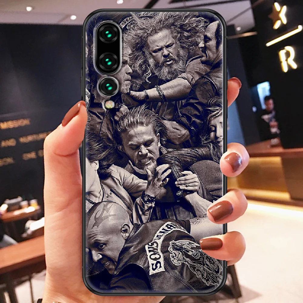 

Sons of Anarchy TV Phone case For Huawei P Mate P10 P20 P30 P40 10 20 Smart Z Pro Lite 2019 black luxury bumper art cell cover