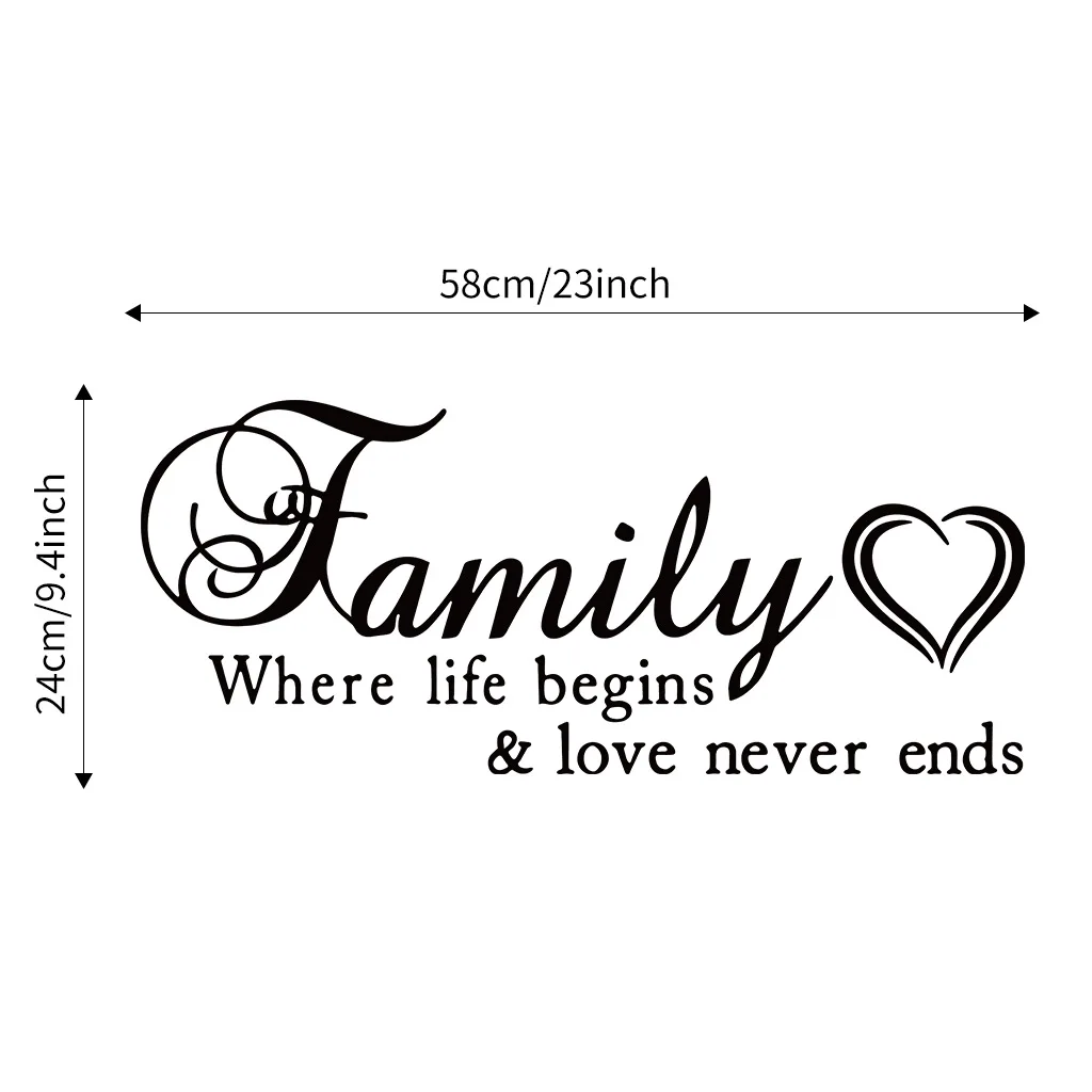 

Family Loving Family English Stickers Wall Stickers AF3013 Cross-boundary Home Pattern Style Theme